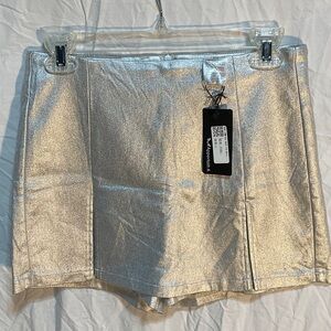 Glamorous Silver Skort by Love, Fire